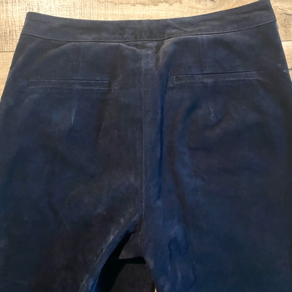 ZARA Navy Blue Wide-Leg Suede Culottes with Pockets Size Medium - Picture 11 of 16